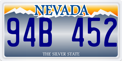 NV license plate 94B452
