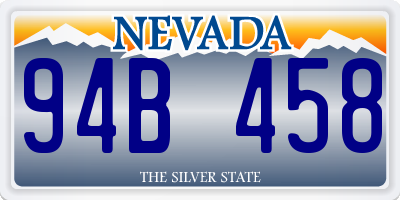 NV license plate 94B458