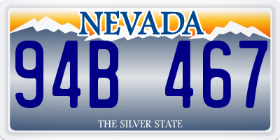 NV license plate 94B467