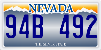 NV license plate 94B492
