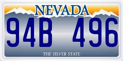 NV license plate 94B496