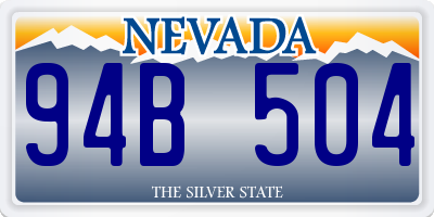 NV license plate 94B504