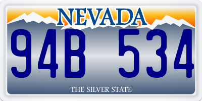 NV license plate 94B534