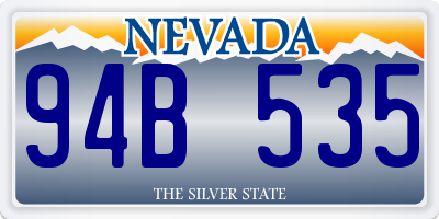 NV license plate 94B535