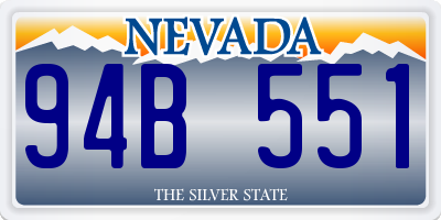 NV license plate 94B551