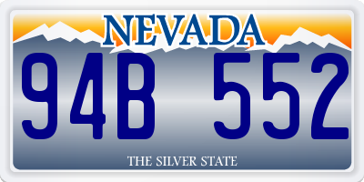 NV license plate 94B552