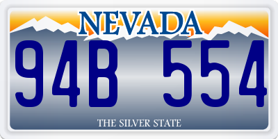 NV license plate 94B554