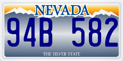 NV license plate 94B582
