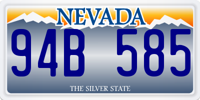 NV license plate 94B585