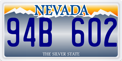 NV license plate 94B602