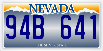 NV license plate 94B641