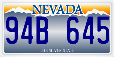 NV license plate 94B645