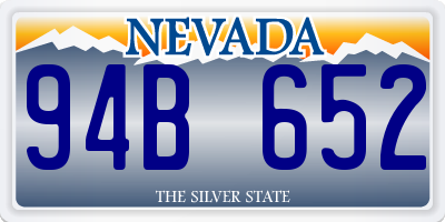 NV license plate 94B652