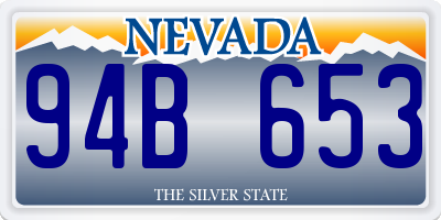 NV license plate 94B653