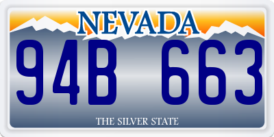 NV license plate 94B663