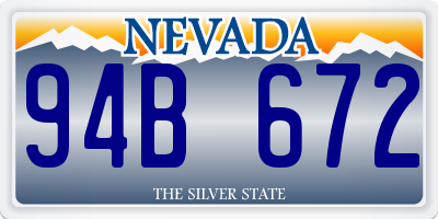 NV license plate 94B672