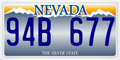 NV license plate 94B677