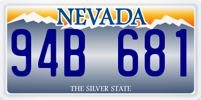 NV license plate 94B681