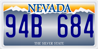 NV license plate 94B684