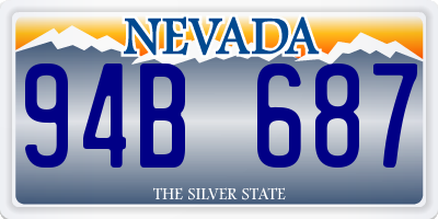 NV license plate 94B687