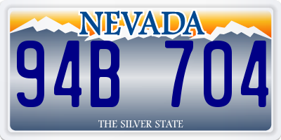 NV license plate 94B704