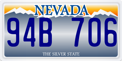 NV license plate 94B706