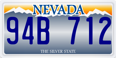 NV license plate 94B712