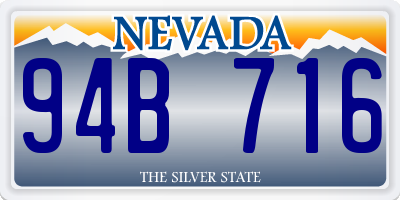 NV license plate 94B716