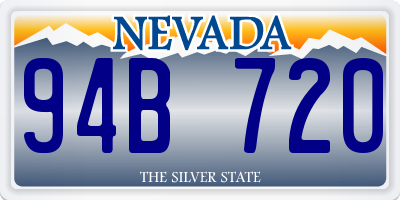 NV license plate 94B720