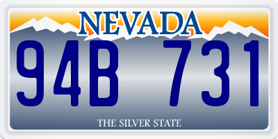 NV license plate 94B731