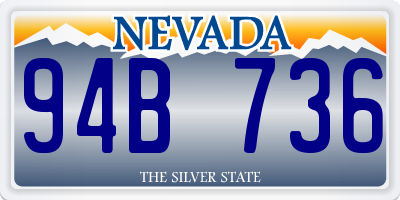 NV license plate 94B736