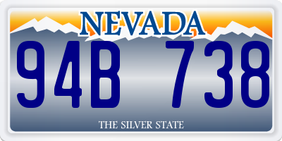 NV license plate 94B738