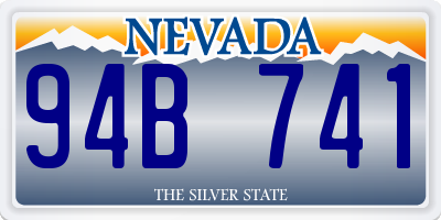 NV license plate 94B741