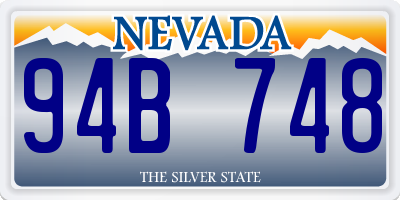 NV license plate 94B748