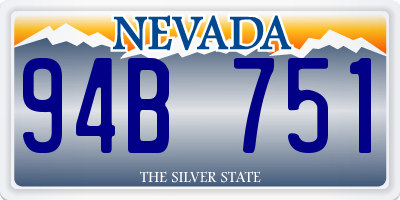 NV license plate 94B751