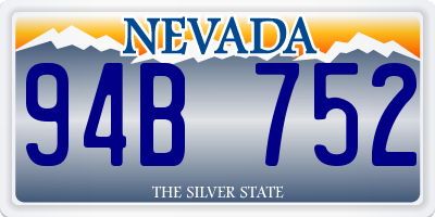 NV license plate 94B752