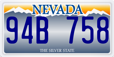 NV license plate 94B758