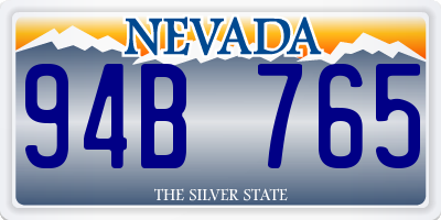 NV license plate 94B765