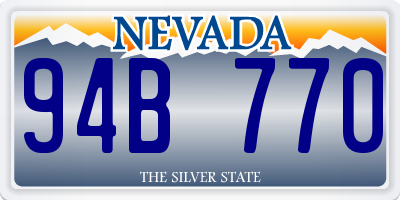 NV license plate 94B770