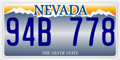 NV license plate 94B778