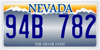 NV license plate 94B782