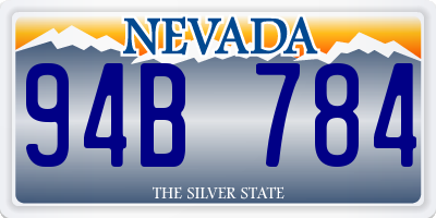 NV license plate 94B784