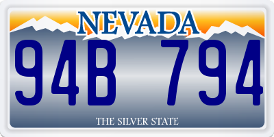 NV license plate 94B794