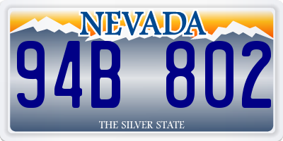 NV license plate 94B802