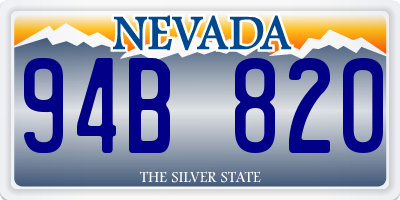 NV license plate 94B820
