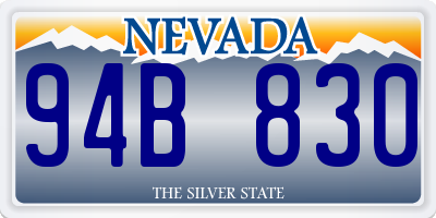 NV license plate 94B830