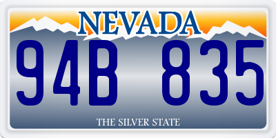 NV license plate 94B835