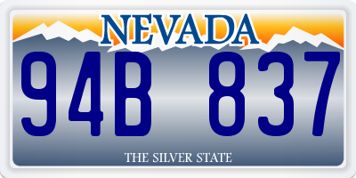 NV license plate 94B837
