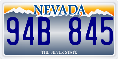 NV license plate 94B845