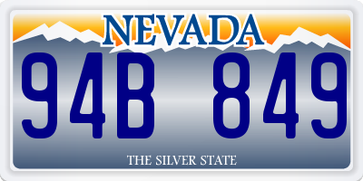 NV license plate 94B849